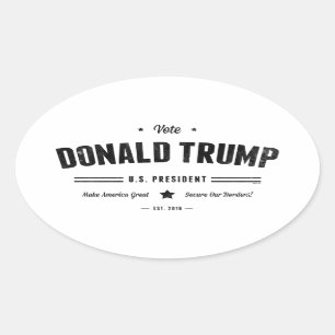 Sticker Ovale Vote Donald Trump