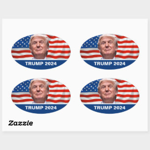 Sticker Ovale VOTE Trump pour le président 2024