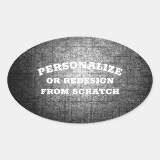 Sticker Ovale Votre Texte ou Conception Ici - Créer un Personnal