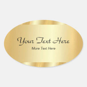Sticker Ovale Votre texte personnalisé modèle de script élégant