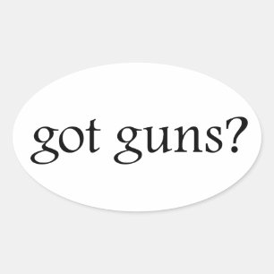 Sticker Ovale Vous Avez Des Armes À Feu ?