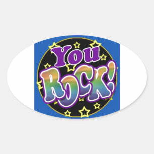 Sticker Ovale Vous, Rock !