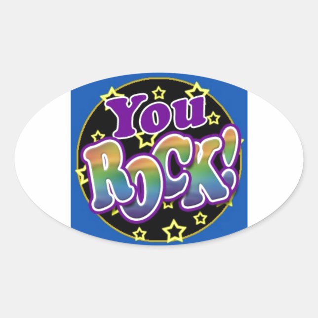 Sticker Ovale Vous, Rock ! (Devant)