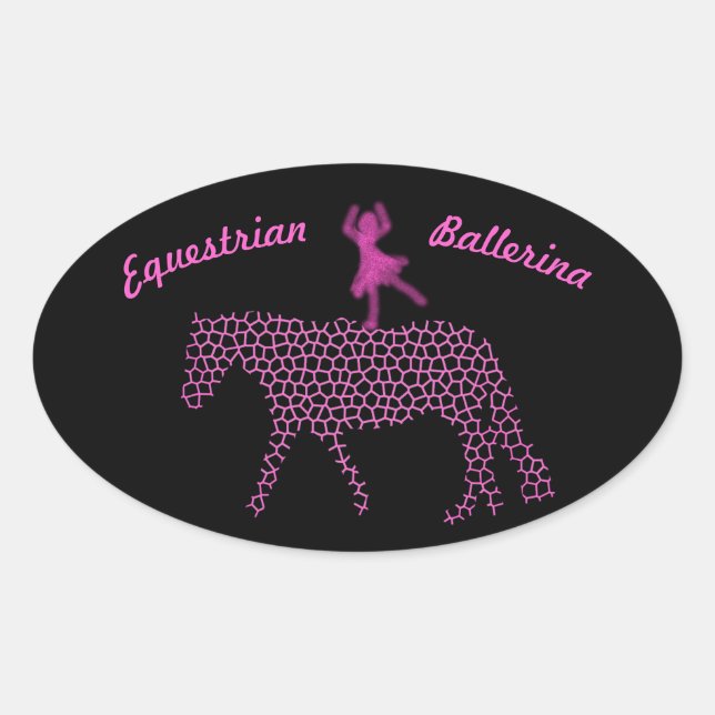 Sticker Ovale Voûte équestre Ballerina (Devant)