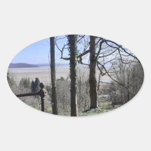 Sticker Ovale Vue Baie Morecambe