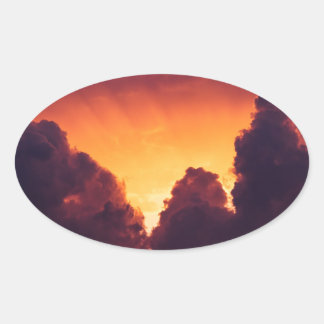 Sticker Ovale w par temps