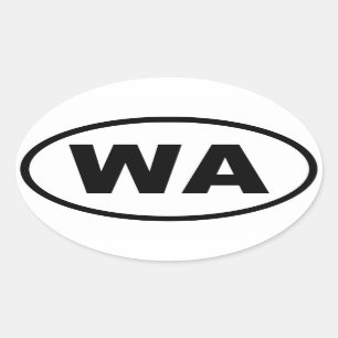 Sticker Ovale WA Washington
