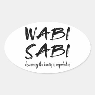 Sticker Ovale Wabi sabi