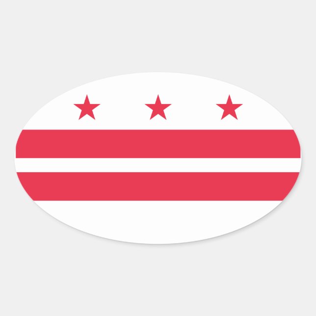 Sticker Ovale Washington DC (Devant)