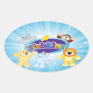 Sticker Ovale Webkinz : Entré et jeu