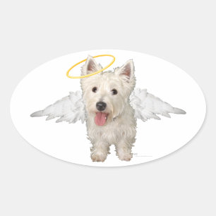 Sticker Ovale Westie Guardian Angels