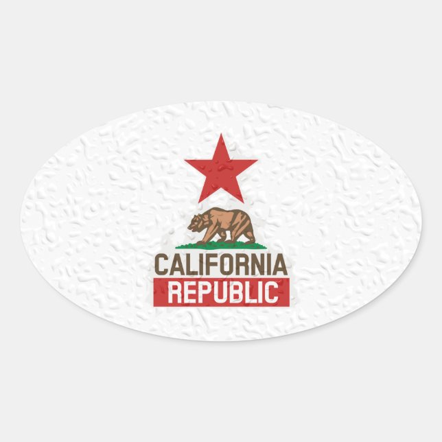 Sticker Ovale Wet California (Devant)
