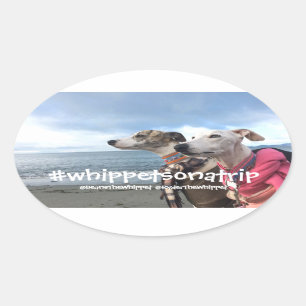 Sticker Ovale #whippetsonatrip dans WA