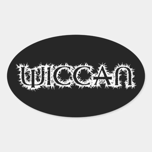 Sticker Ovale Wiccan (Devant)