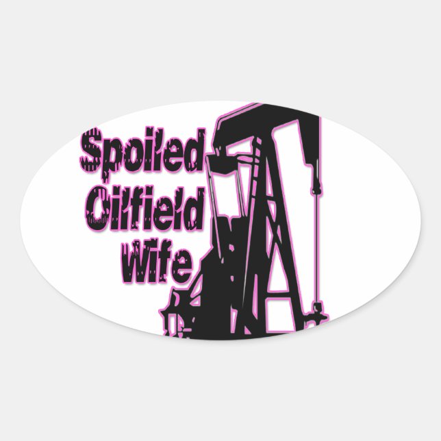 Sticker Ovale Wife rose d'Oilfield (Devant)
