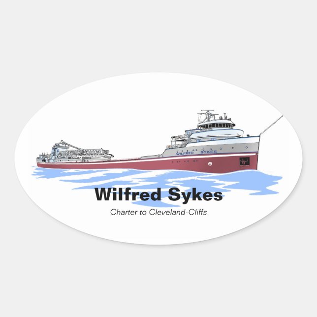 Sticker Ovale Wilfred Sykes Cleveland Cliffs (Devant)