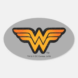 Sticker Ovale Wonder Woman   Logo saisonnier