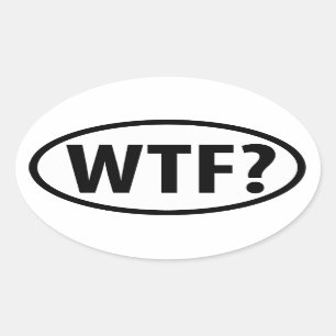 Sticker Ovale WTF ? Euro emblème de voiture de style