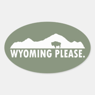 Sticker Ovale Wyoming
