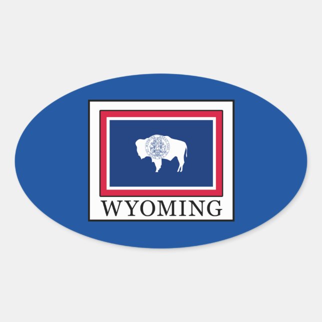 Sticker Ovale Wyoming (Devant)