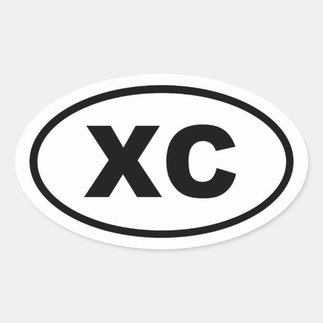 Sticker Ovale XC Cross Country (Devant)