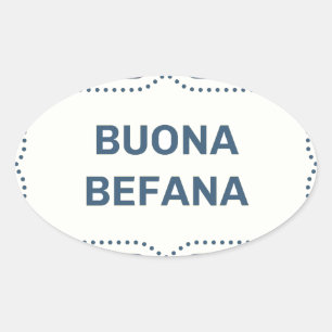 Sticker Ovale xmas buona Befana