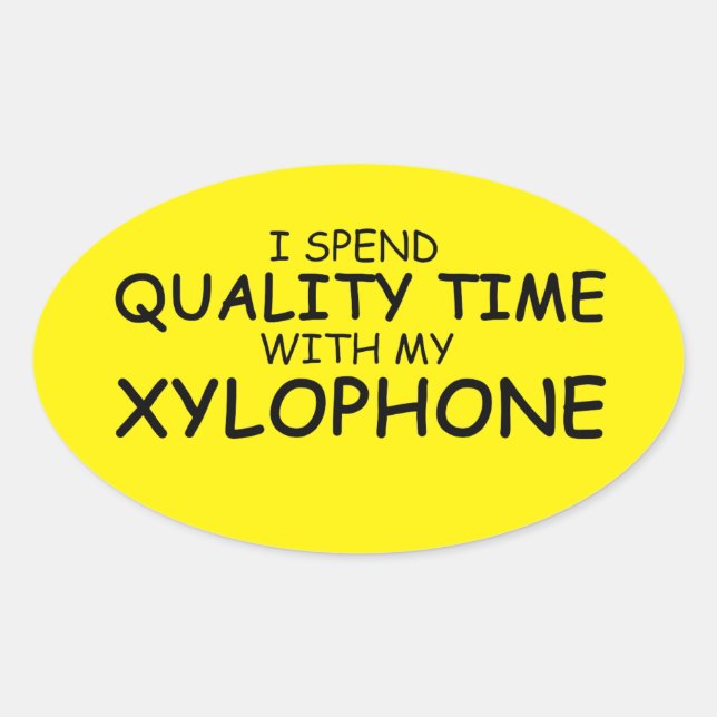 Sticker ovale Xylophone pour le temps de qualité (Devant)