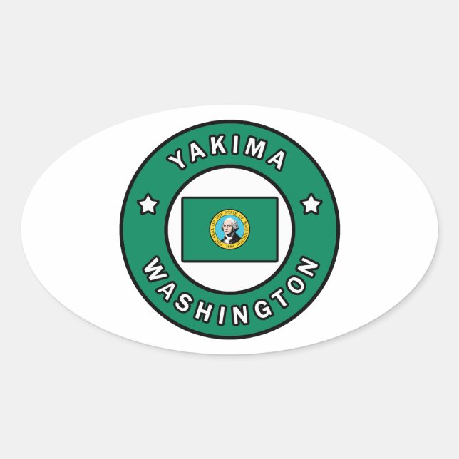 Sticker Ovale Yakima Washington (Devant)