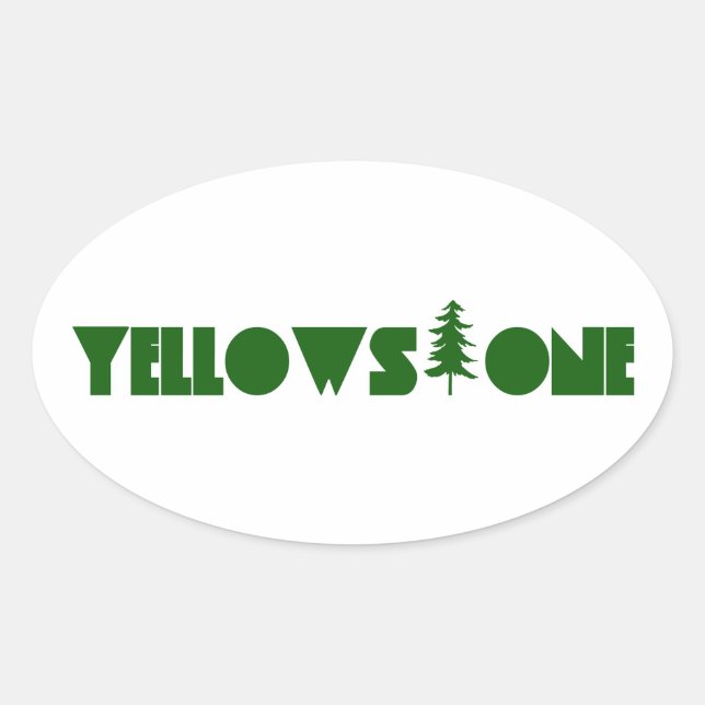 Sticker Ovale Yellowstone (Devant)