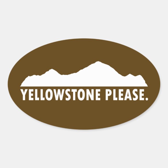Sticker Ovale Yellowstone S'Il Vous Plaît (Devant)
