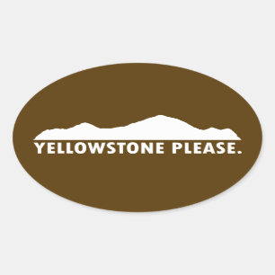 Sticker Ovale Yellowstone S'Il Vous Plaît