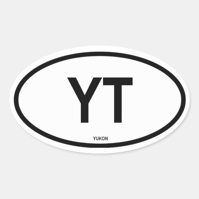 Sticker Ovale Yukon "YT" (Devant)