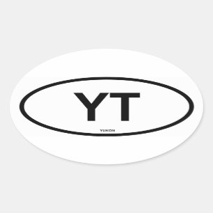Sticker Ovale Yukon "YT"
