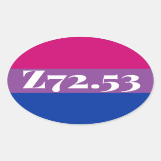 Sticker Ovale Z72.53 : Bisexuel à haut risque