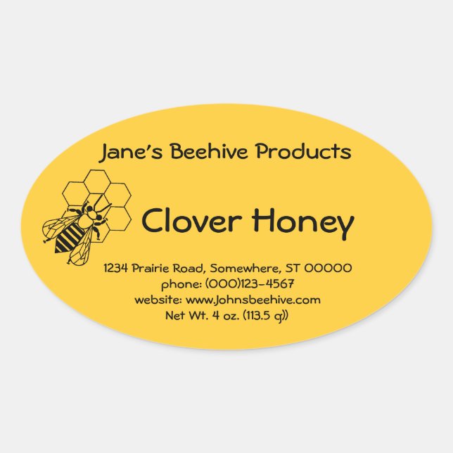 Sticker (ovl) - Honey Business (Bee on Comb) (Devant)