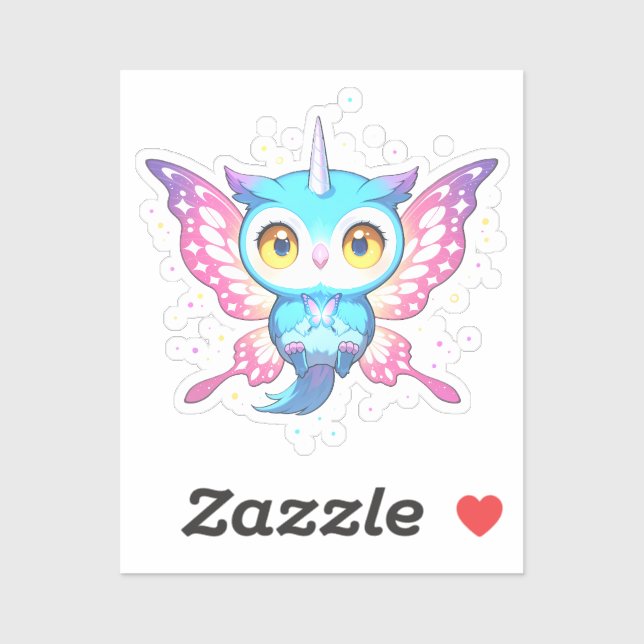 Sticker Owlicorn, Guardiana del Amanecer (Feuille)