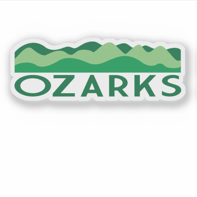 Sticker Ozarks avec des collines graphique Arkansas Missou (Devant)