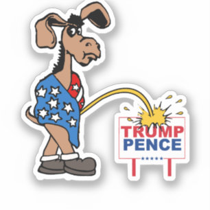 Sticker P SUR TRUMP PENCE — Conception anti-Trump - - Poli
