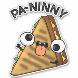 Sticker Pa-ninny Funny Panini Pun dispose d'une panini mig