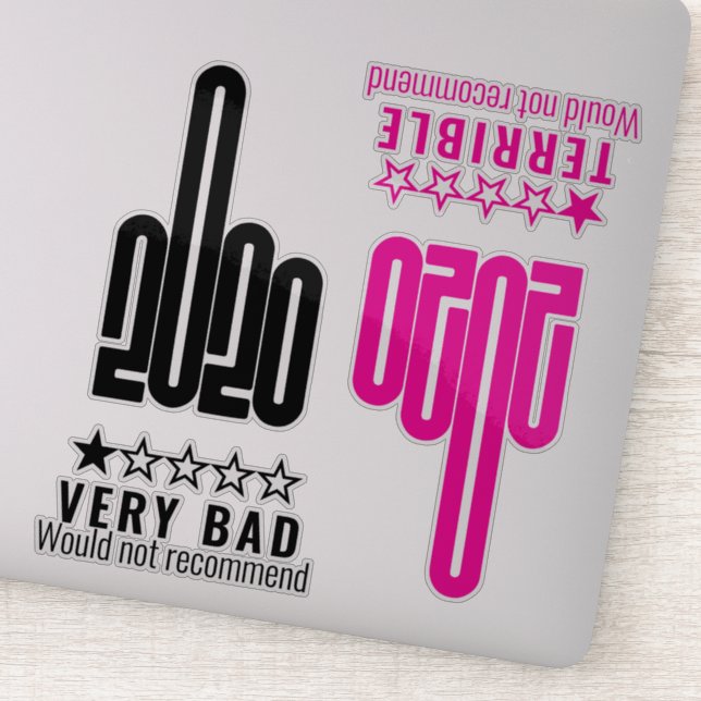 Sticker Pack 2020 Moyen Doigt Rose Pink Black 4 (Détail)