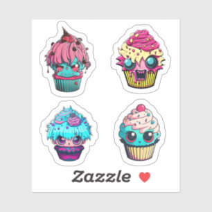 Sticker Pack 3 Cyberpunk Cupcakes