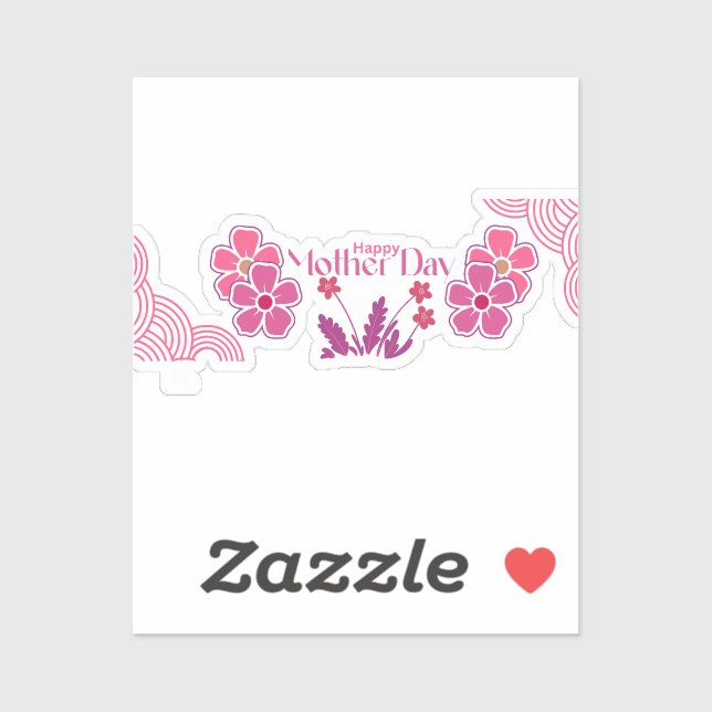 Sticker Pack cadeau moderne pour la fête des mères (Feuille)