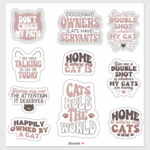 Sticker pack chat mignon super motivation citation drôle