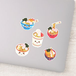 Sticker Pack Combo pour nouilles Ramen Kawaii