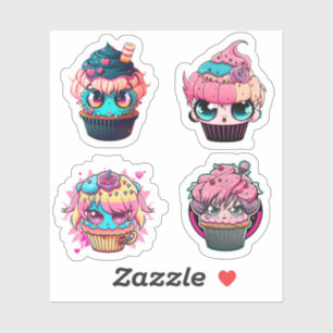 Sticker Pack Cyberpunk Cupcakes