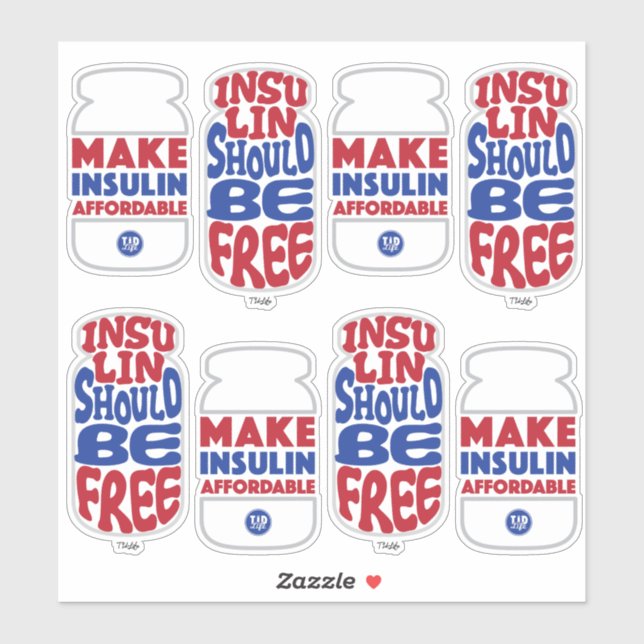 Sticker Pack d'autocollants à insuline (Feuille)
