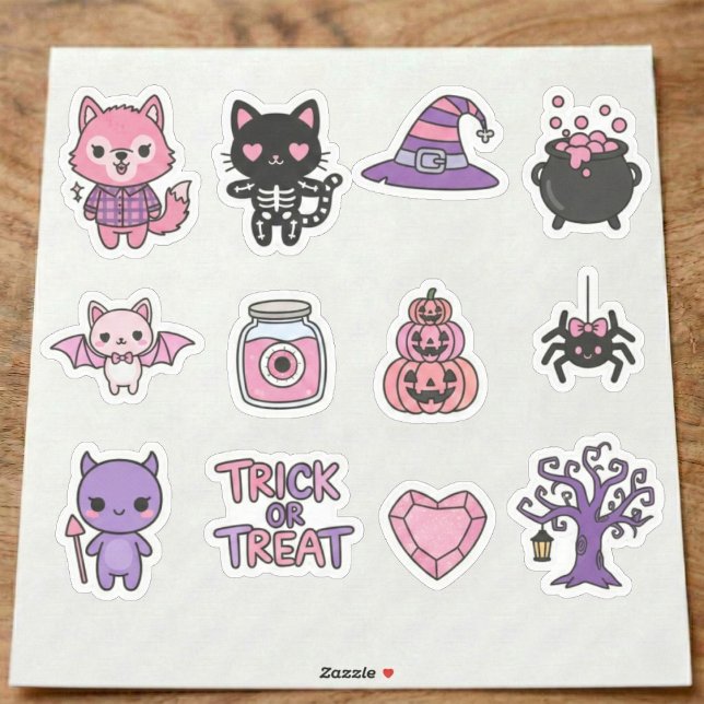 Sticker Pack d'autocollants adorable Kawaii Halloween (Adorable Kawaii Halloween Sticker Pack)