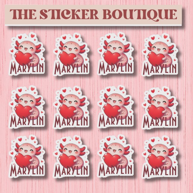 Sticker Pack d'autocollants Axolotl de Valentine (Créateur téléchargé)