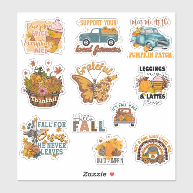 Sticker Pack d'autocollants d'amoureux de l'automne (Feuille)