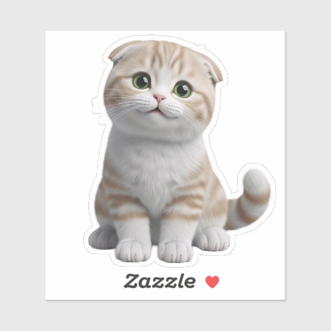 Sticker Pack d'autocollants de chaton mignon en dessin ani (Feuille)